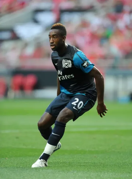 Framed Print : Arsenal's Johan Djourou in Action against Benfica during 2011-12 Pre-Season Friendly in Lisbon