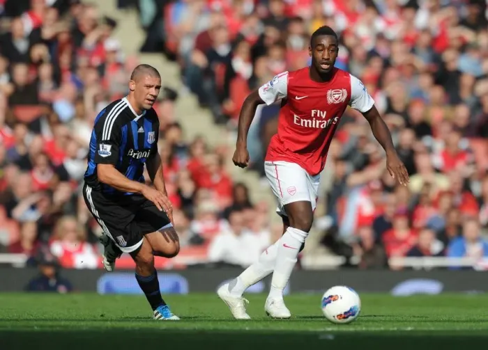 Framed Print : Arsenal's Johan Djourou Scores Against Stoke City: 3-1 Premier League Victory at Emirates Stadium, 23 / 10 / 11 Framed Print : Arsenal's Johan Djourou Scores Against Stoke City: 3-1 Premier League Victory at Emirates Stadium, 23 / 10 / 11