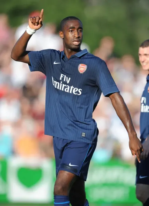 Framed Print : Arsenal's Johan Djourou Shines in Dominant 7-1 Pre-Season Win Over SC Columbia, Vienna 2009
