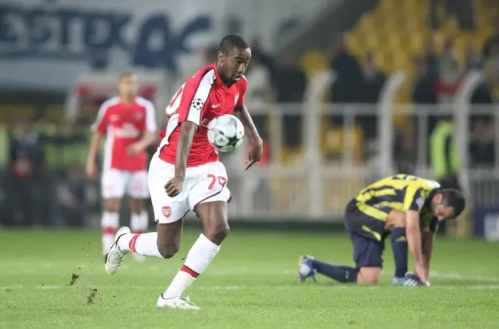 Framed Print : Arsenal's Johan Djourou Suffers Defeat: Arsenal 2-5 Fenerbahce, UEFA Champions League, Istanbul, 21 / 10 / 08