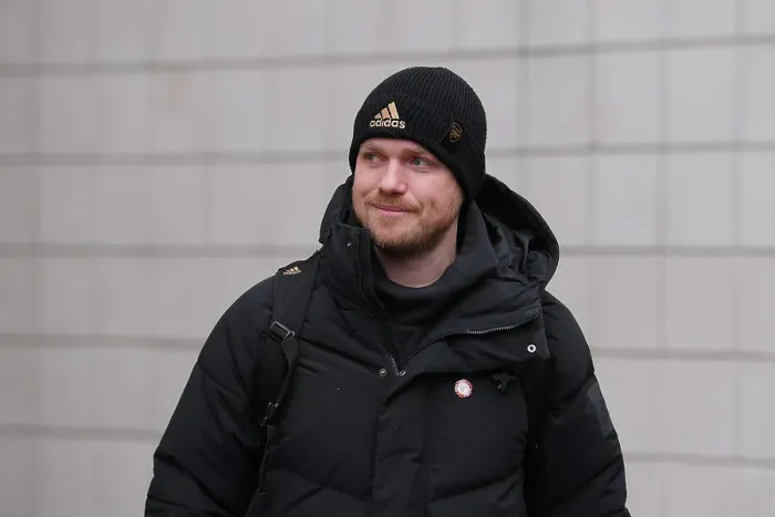 Framed Print : Arsenal's Jonas Eidevall Arrives at Manchester City's The Academy Stadium Ahead of FA Women's Super League Clash