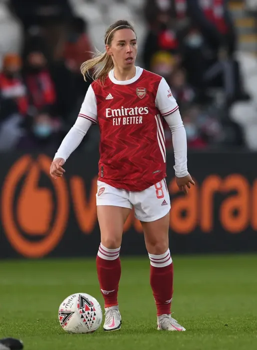 Framed Print : Arsenal's Jordan Nobbs in Action: Arsenal Women vs Birmingham City Women, Barclays FA WSL (December 2020)