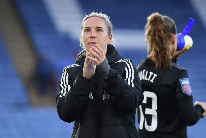 Framed Print : Arsenal's Jordan Nobbs Reacts After Leicester Clash in Women's Super League Framed Print : Arsenal's Jordan Nobbs Reacts After Leicester Clash in Women's Super League