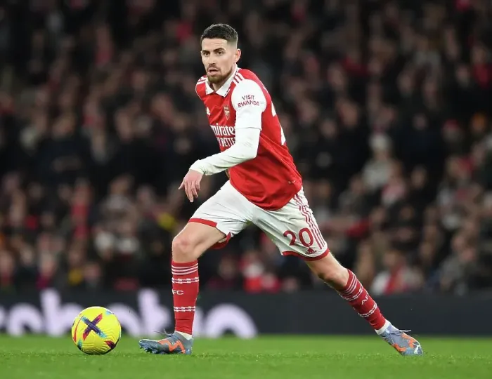 Framed Print : Arsenal's Jorginho in Action against Everton in the Premier League, Emirates Stadium, London, 2023 Framed Print : Arsenal's Jorginho in Action against Everton in the Premier League, Emirates Stadium, London, 2023
