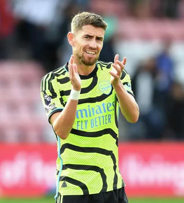 Framed Print : Arsenal's Jorginho Celebrates with Fans after AFC Bournemouth Victory (2023-24) Framed Print : Arsenal's Jorginho Celebrates with Fans after AFC Bournemouth Victory (2023-24)