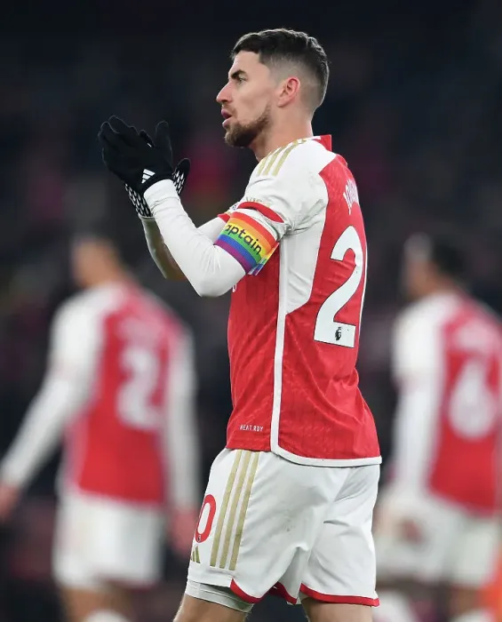 Framed Print : Arsenal's Jorginho Celebrates with Fans after Arsenal v Wolverhampton Wanderers in 2023-24 Premier League Framed Print : Arsenal's Jorginho Celebrates with Fans after Arsenal v Wolverhampton Wanderers in 2023-24 Premier League
