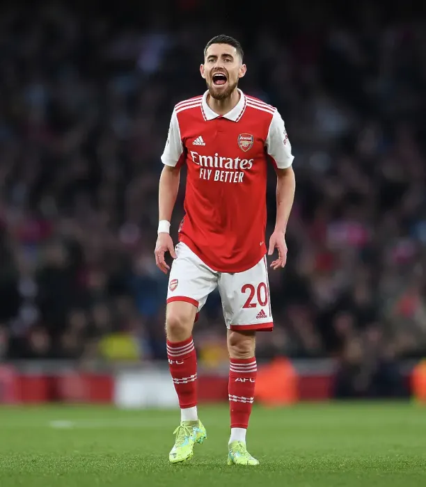 Framed Print : Arsenal's Jorginho Faces Off Against Chelsea in Premier League Showdown (2022-23)