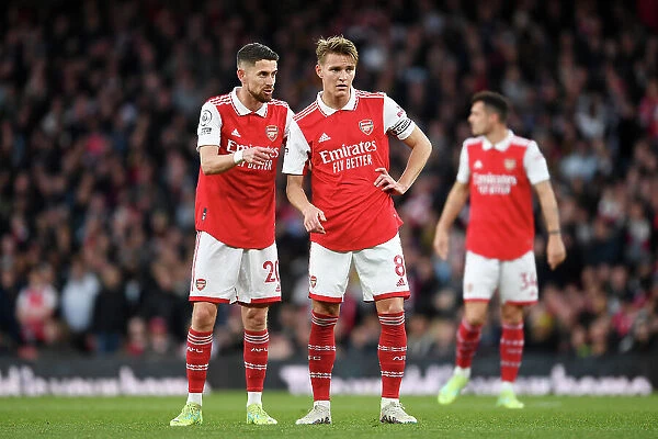 Arsenal's Jorginho and Odegaard: A Moment of Connection Amidst the Arsenal v Chelsea Rivalry (2022-23)