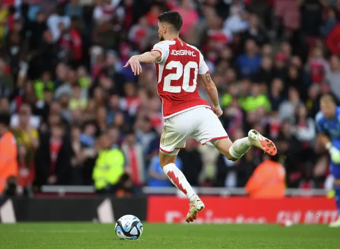 Framed Print : Arsenal's Jorginho Scores Penalty in Arsenal FC vs AS Monaco Emirates Cup Clash (2023-24) Framed Print : Arsenal's Jorginho Scores Penalty in Arsenal FC vs AS Monaco Emirates Cup Clash (2023-24)