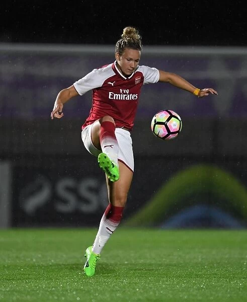 Arsenal's Josephine Henning in Action against Everton Ladies: Pre-Season 2017-18