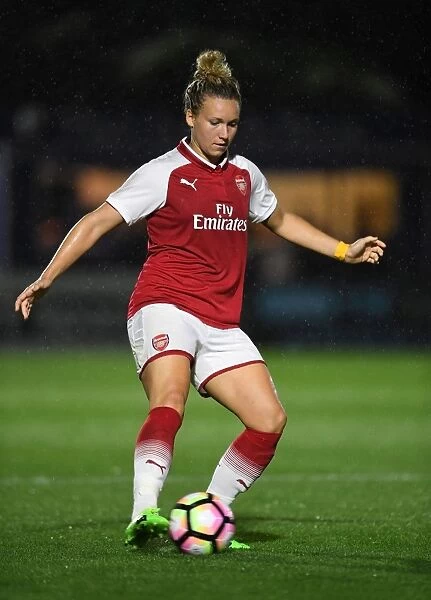 Arsenal's Josephine Henning in Action against Everton Ladies during Pre-Season Friendly