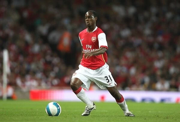 Arsenal's Justin Hoyte Celebrates in Arsenal's 3-0 Victory over Sparta Prague in the UEFA Champions League, 2007