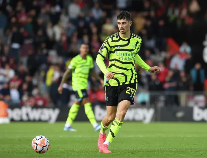 Framed Print : Arsenal's Kai Havertz in Action: Arsenal vs Bournemouth, 2023-24 Premier League