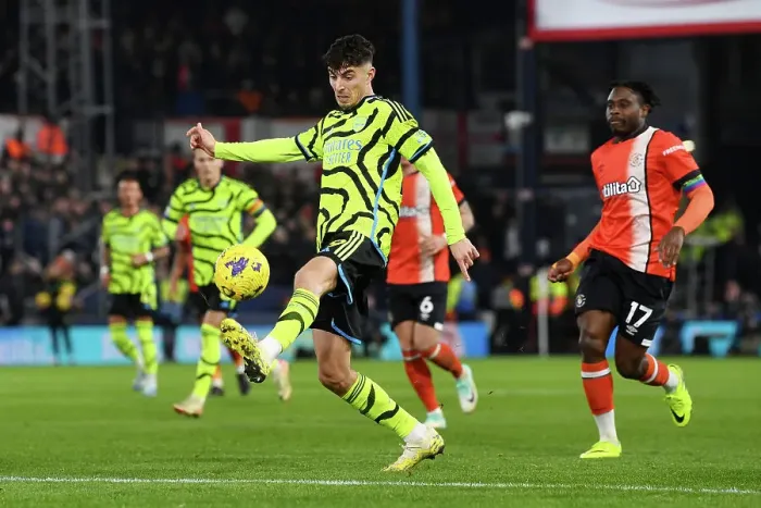 Framed Print : Arsenal's Kai Havertz in Action against Luton Town in the Premier League, December 2023