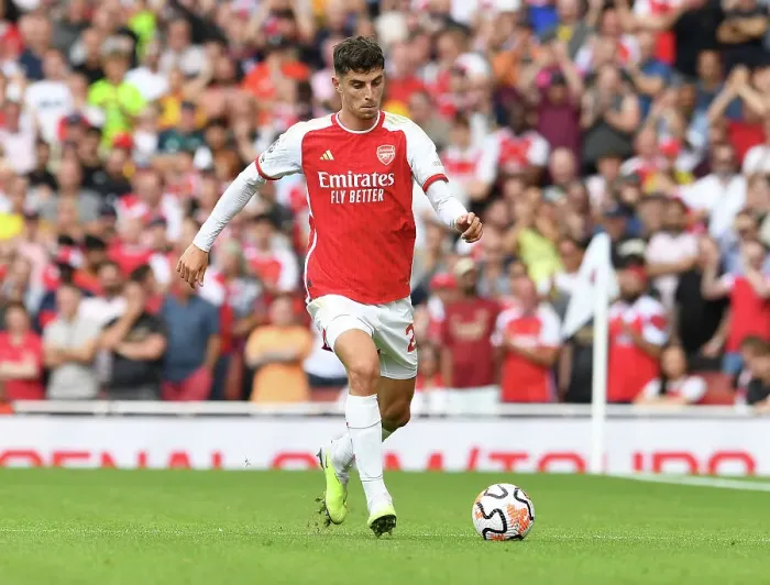 Framed Print : Arsenal's Kai Havertz Shines in 2023-24 Premier League Opener Against Nottingham Forest