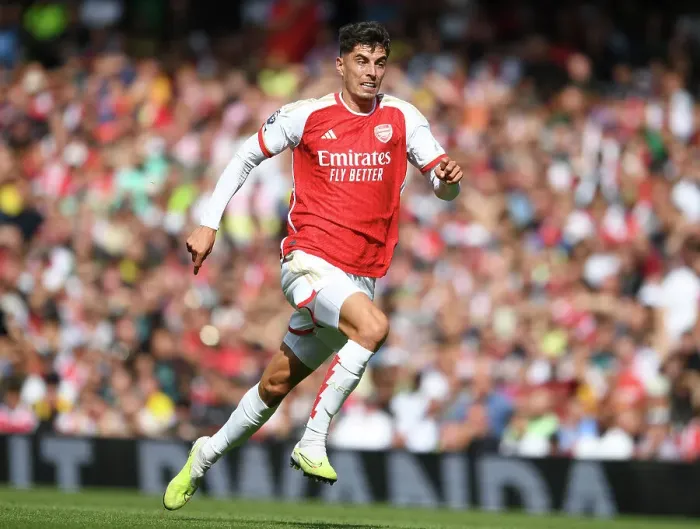 Framed Print : Arsenal's Kai Havertz Shines in Premier League Clash Against Fulham