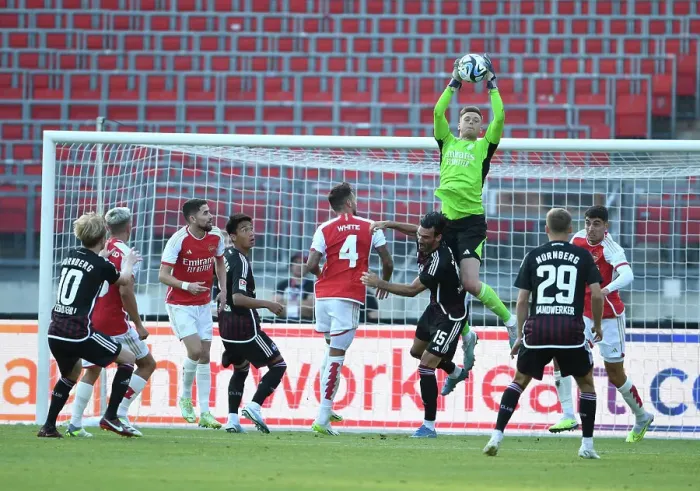 Framed Print : Arsenal's Karl Hein in Action during Nuremberg Pre-Season Friendly, July 2023 Framed Print : Arsenal's Karl Hein in Action during Nuremberg Pre-Season Friendly, July 2023