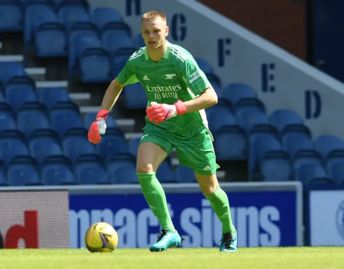 Framed Print : Arsenal's Karl Hein Faces Rangers in Pre-Season Friendly at Ibrox Stadium
