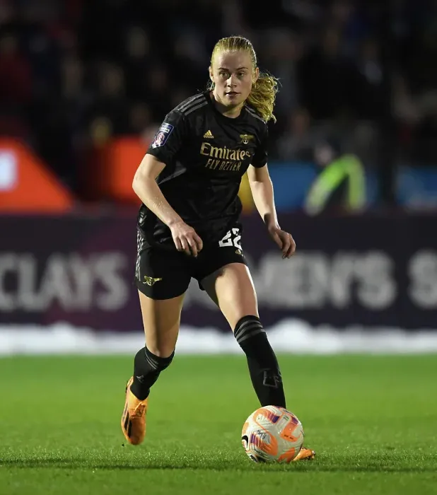 Framed Print : Arsenal's Kathrine Kuhl in Action: FA Women's Super League Match - Arsenal vs Brighton & Hove Albion (2022-23) Framed Print : Arsenal's Kathrine Kuhl in Action: FA Women's Super League Match - Arsenal vs Brighton & Hove Albion (2022-23)