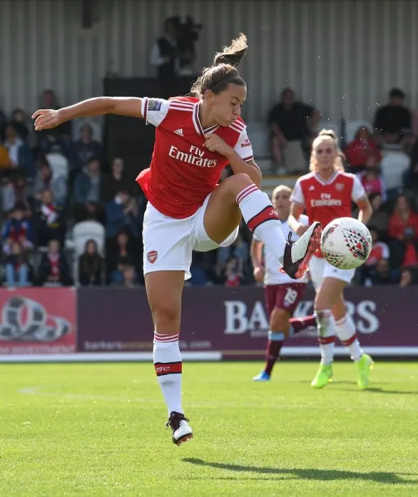 Framed Print : Arsenal's Katie McCabe in Action: Arsenal Women vs West Ham United (2019-20 WSL Match) Framed Print : Arsenal's Katie McCabe in Action: Arsenal Women vs West Ham United (2019-20 WSL Match)