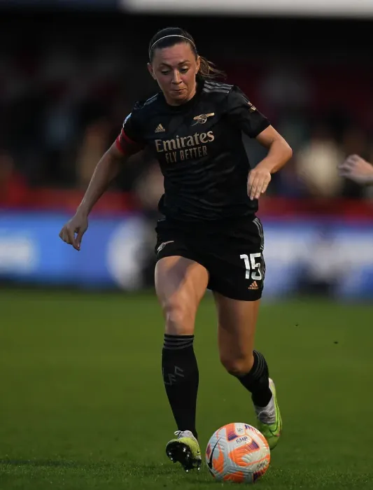 Framed Print : Arsenal's Katie McCabe in Action during FA Women's Super League Match (2022-23)