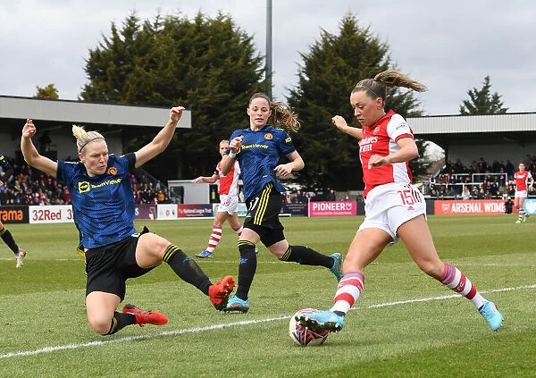 Arsenal's Katie McCabe Charges Forward in FA WSL Clash: Arsenal Women vs Manchester United Women