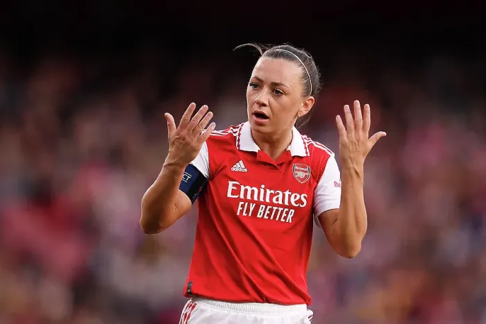 Framed Print : Arsenal's Katie McCabe Connects with Fans Amidst UEFA Women's Champions League Excitement Framed Print : Arsenal's Katie McCabe Connects with Fans Amidst UEFA Women's Champions League Excitement