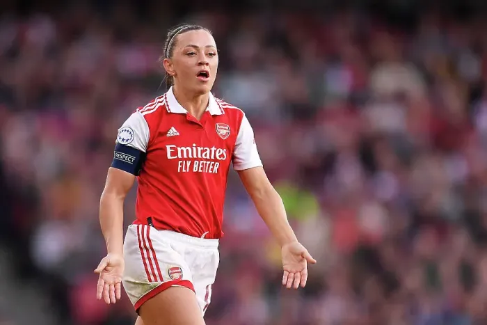 Framed Print : Arsenal's Katie McCabe Connects with Supporters Amidst Tension in Champions League Semifinal vs VfL Wolfsburg Framed Print : Arsenal's Katie McCabe Connects with Supporters Amidst Tension in Champions League Semifinal vs VfL Wolfsburg