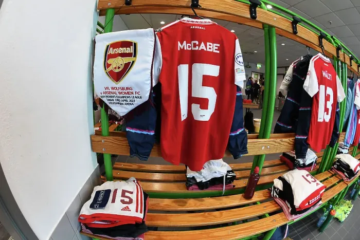 Framed Print : Arsenal's Katie McCabe: Focus and Pride Ahead of VfL Wolfsburg Semi-Final Showdown Framed Print : Arsenal's Katie McCabe: Focus and Pride Ahead of VfL Wolfsburg Semi-Final Showdown