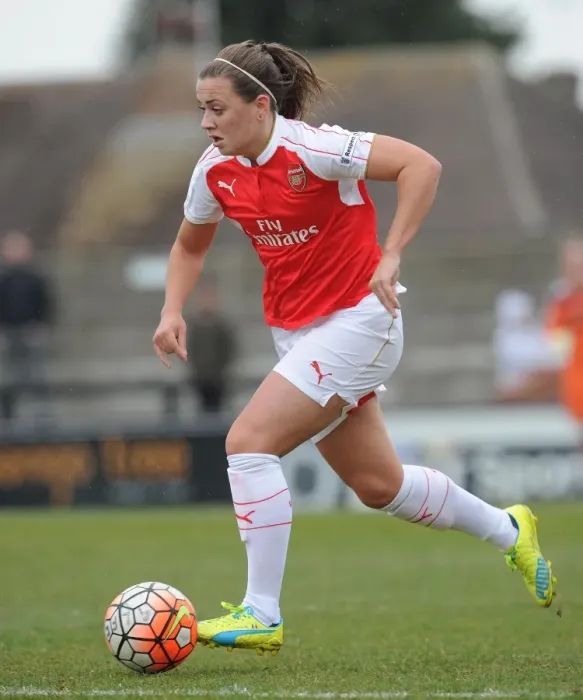 Framed Print : Arsenal's Katie McCabe Scores Decisive Penalty in FA Cup Quarterfinal Shootout Against Notts County Ladies