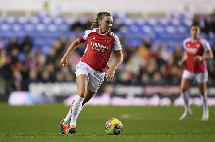 Framed Print : Arsenal's Katie McCabe Scores Thriller in FA Women's Continental Tyres League Cup Match