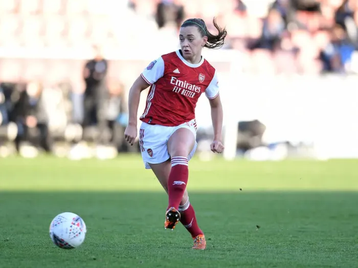 Framed Print : Arsenal's Katie McCabe Shines in Action: Arsenal Women vs. Birmingham City Women, FA WSL (2020-21)