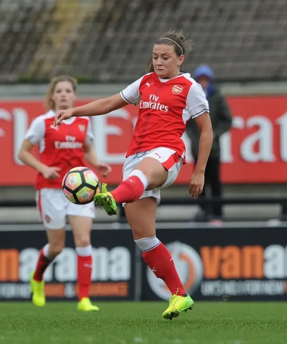Framed Print : Arsenal's Katie McCabe Shines in FA Cup Clash Against Tottenham Ladies