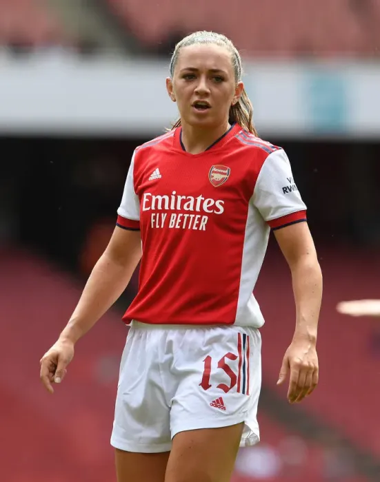 Framed Print : Arsenal's Katie McCabe Stands Out: Arsenal Women vs Chelsea Women, Mind Series 2021-22