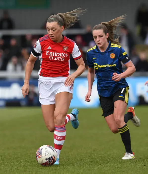 Framed Print : Arsenal's Katie McCabe Stars in Arsenal Women's Victory over Manchester United Women, FA WSL 2021-22 Framed Print : Arsenal's Katie McCabe Stars in Arsenal Women's Victory over Manchester United Women, FA WSL 2021-22