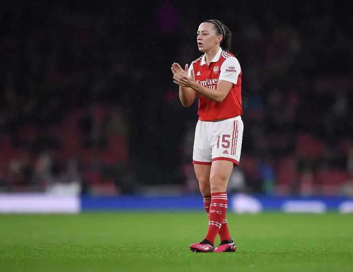 Framed Print : Arsenal's Katie McCabe: Tense Reaction in UEFA Champions League Quarter-Final vs. Bayern Munich Framed Print : Arsenal's Katie McCabe: Tense Reaction in UEFA Champions League Quarter-Final vs. Bayern Munich