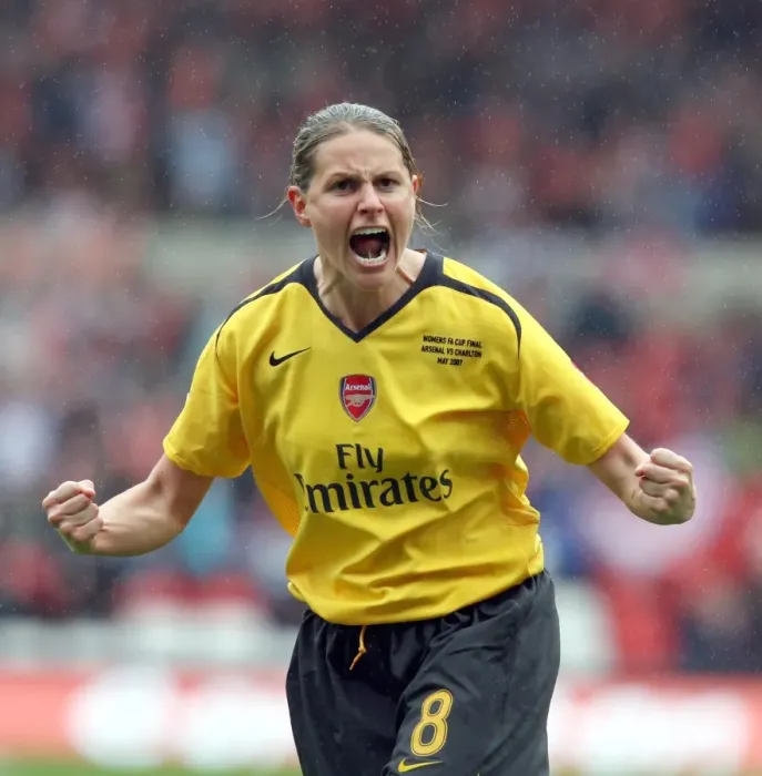 Framed Print : Arsenal's Kelly Smith Euphoria: 2nd Goal, 4-1 FA Cup Final Victory Framed Print : Arsenal's Kelly Smith Euphoria: 2nd Goal, 4-1 FA Cup Final Victory