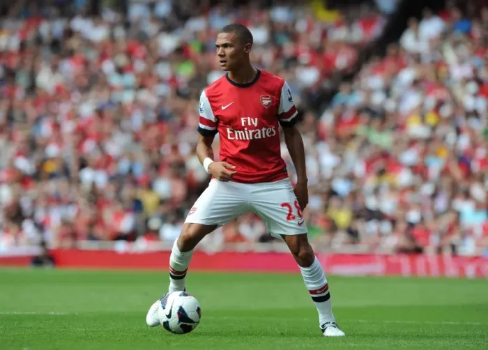 Framed Print : Arsenal's Kieran Gibbs in Action: Arsenal vs. Sunderland (2012-13)
