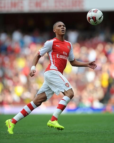 Arsenal's Kieran Gibbs in Action at Emirates Cup 2014 Against Benfica