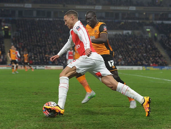 Arsenal's Kieran Gibbs in Action during FA Cup Fifth Round Replay vs Hull City
