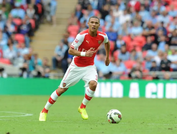 Framed Print : Arsenal's Kieran Gibbs in Action against Manchester City - FA Community Shield 2014 / 15 Framed Print : Arsenal's Kieran Gibbs in Action against Manchester City - FA Community Shield 2014 / 15