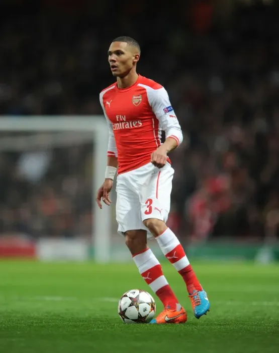 Framed Print : Arsenal's Kieran Gibbs in Action against RSC Anderlecht in the 2014 / 15 UEFA Champions League Framed Print : Arsenal's Kieran Gibbs in Action against RSC Anderlecht in the 2014 / 15 UEFA Champions League