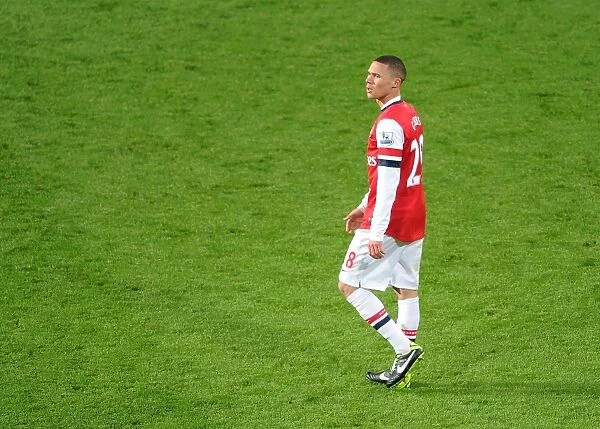 Arsenal's Kieran Gibbs in Action against West Ham United (2012-13)