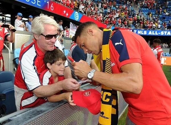 Arsenal's Kieran Gibbs Embraces a Fan after MLS All-Stars Match (July 2016)
