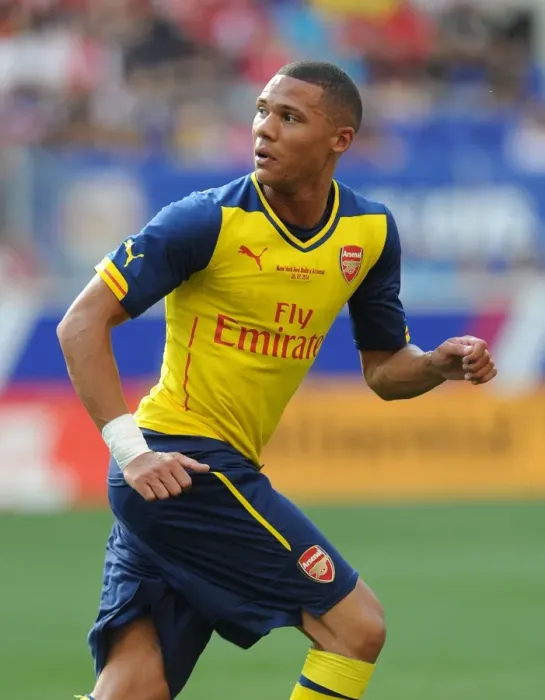 Framed Print : Arsenal's Kieran Gibbs Faces New York Red Bulls in Pre-Season Clash Framed Print : Arsenal's Kieran Gibbs Faces New York Red Bulls in Pre-Season Clash