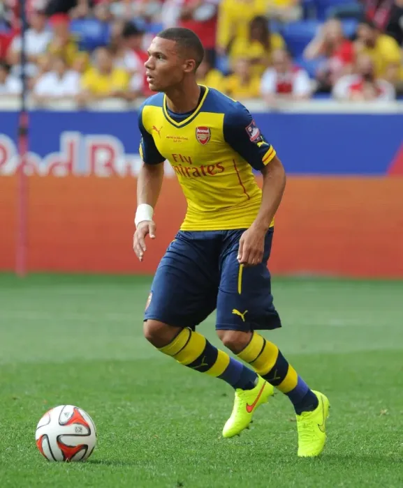 Framed Print : Arsenal's Kieran Gibbs Faces New York Red Bulls in Pre-Season Friendly