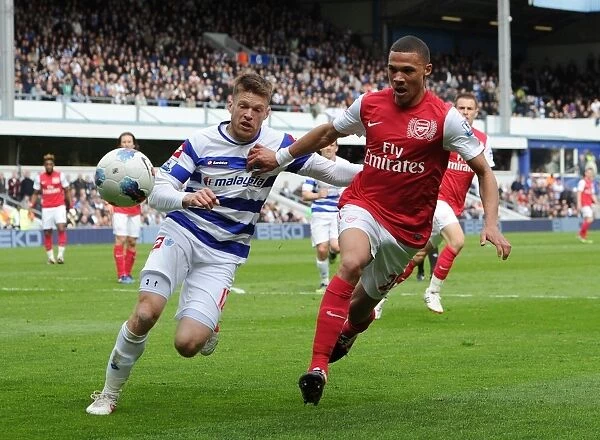 Arsenal's Kieran Gibbs Fends Off Jamie Mackie in Intense QPR Clash (2011-12)