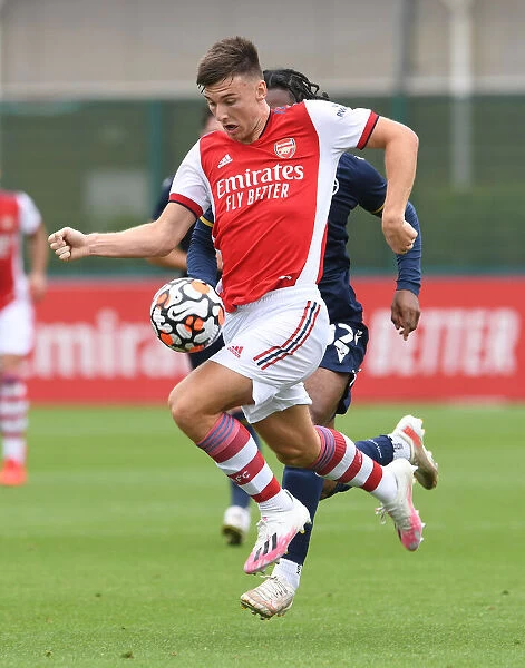 Arsenal's Kieran Tierney in Action: Arsenal vs Millwall (2021-22) Pre-Season Friendly