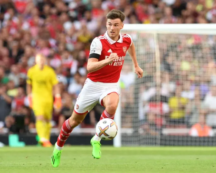 Framed Print : Arsenal's Kieran Tierney in Action: Arsenal vs. Fulham, 2022-23 Premier League Framed Print : Arsenal's Kieran Tierney in Action: Arsenal vs. Fulham, 2022-23 Premier League