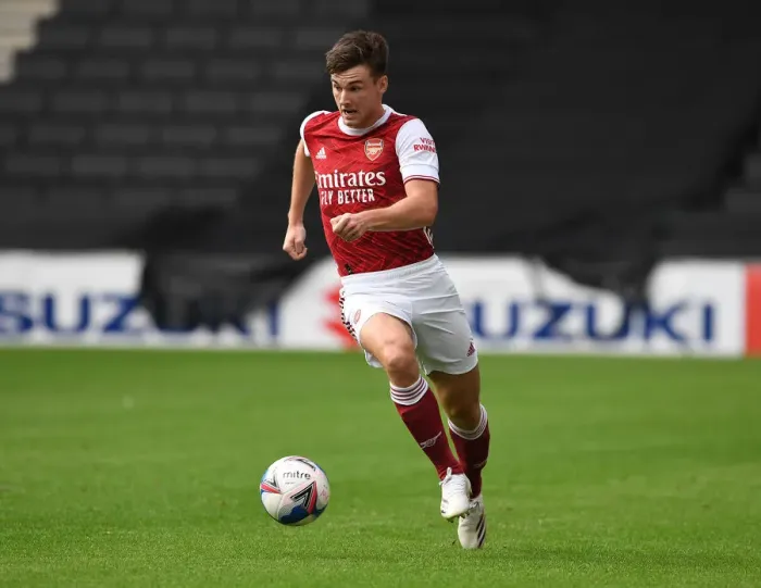 Framed Print : Arsenal's Kieran Tierney in Action: Arsenal vs MK Dons (2020-21) Pre-Season Friendly Framed Print : Arsenal's Kieran Tierney in Action: Arsenal vs MK Dons (2020-21) Pre-Season Friendly